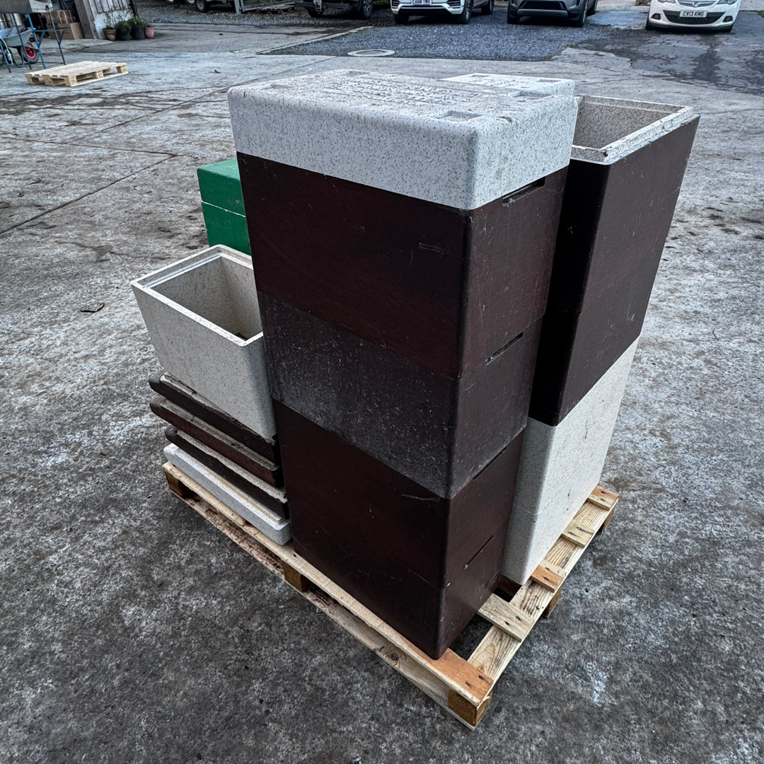 Job-lot of Mixed-Condition Commercial Poly Nuc Boxes - Used