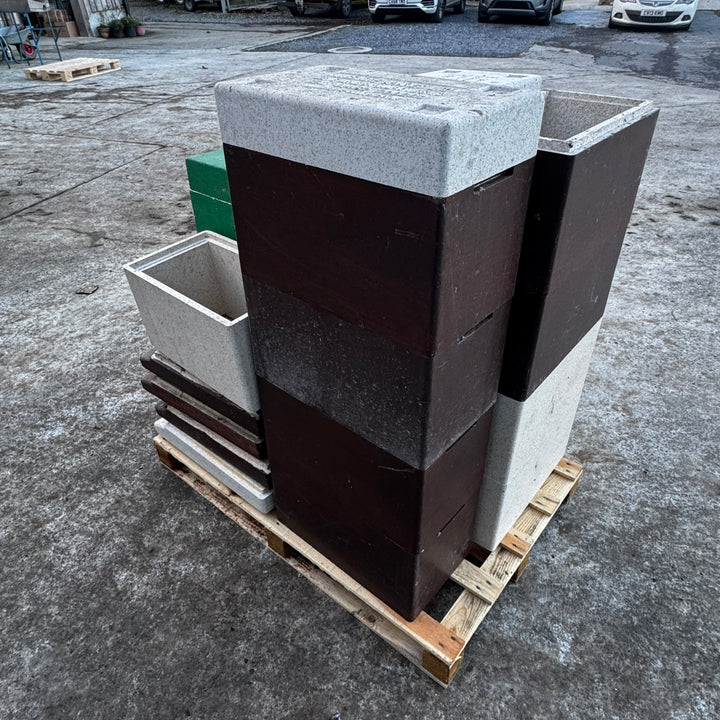 Job-lot of Mixed-Condition Commercial Poly Nuc Boxes - Used