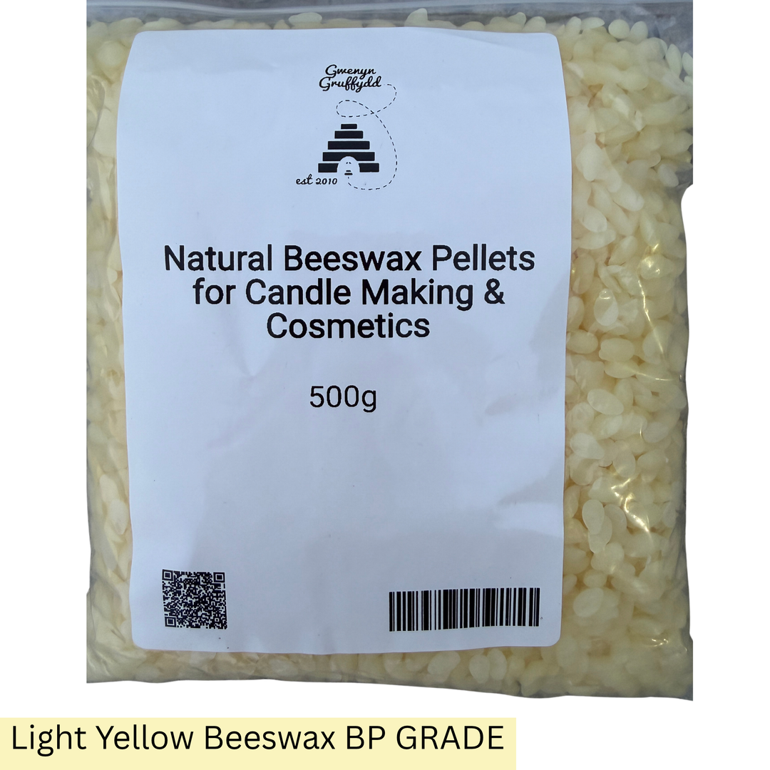 European-origin refined beeswax pellets 500g British Pharmacopoeia grade