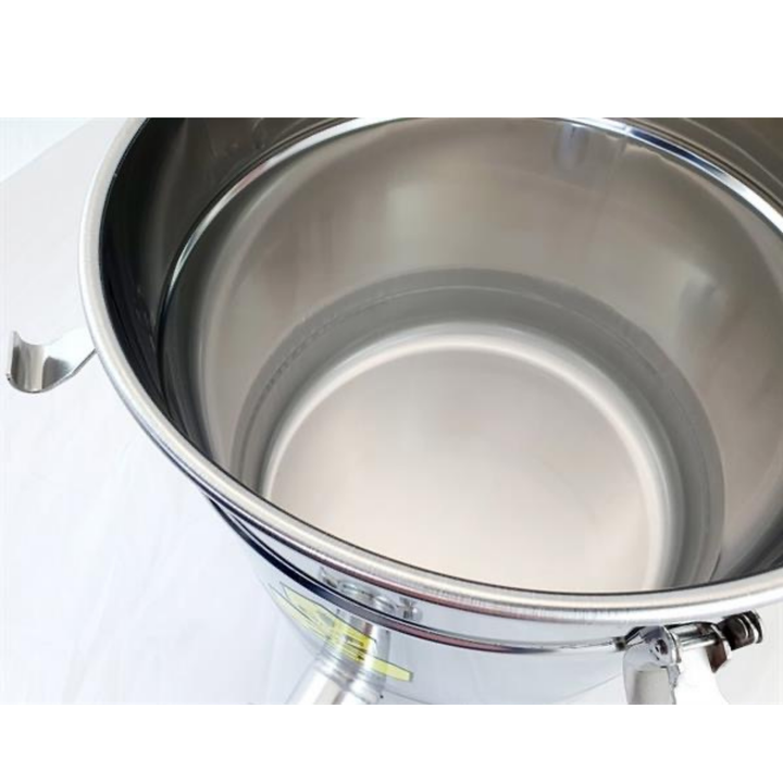25kg stainless steel honey ripener and bottling tank with bottom mounted 1½ inch honey tap