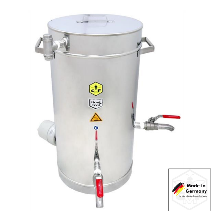 CFM Stainless Steel Wax Clarifying Tank 35 Litre – Double-Walled Electric Wax Melter for Beeswax & Candle Making