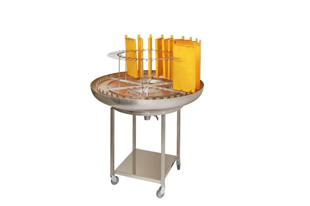 CFM Carl Fritz stainless steel rotating honey frame rack for 72 uncapped frames