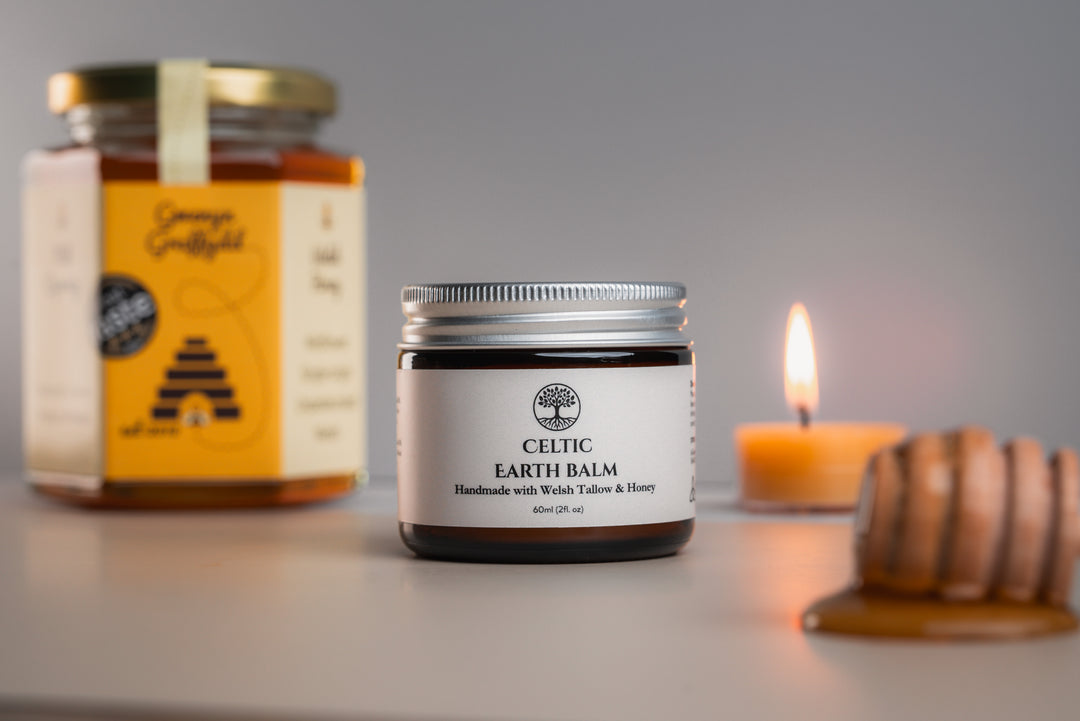 Celtic Earth Balm – Tallow &amp; Raw Welsh Honey (Made with Gwenyn Gruffydd Honey)