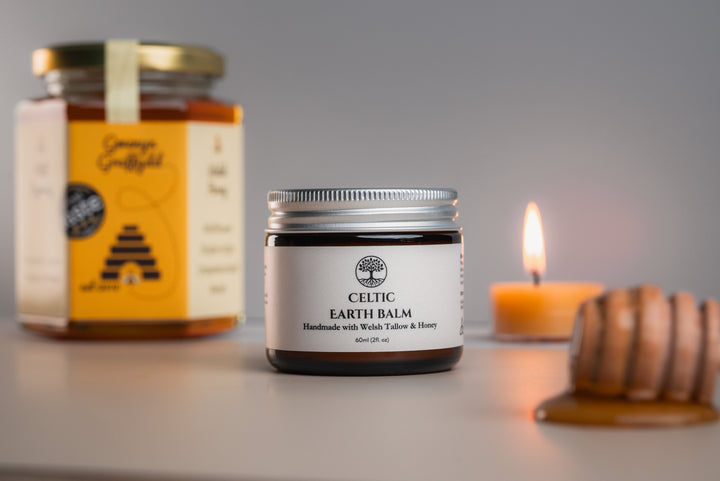Celtic Earth Balm – Tallow &amp; Raw Welsh Honey (Made with Gwenyn Gruffydd Honey)