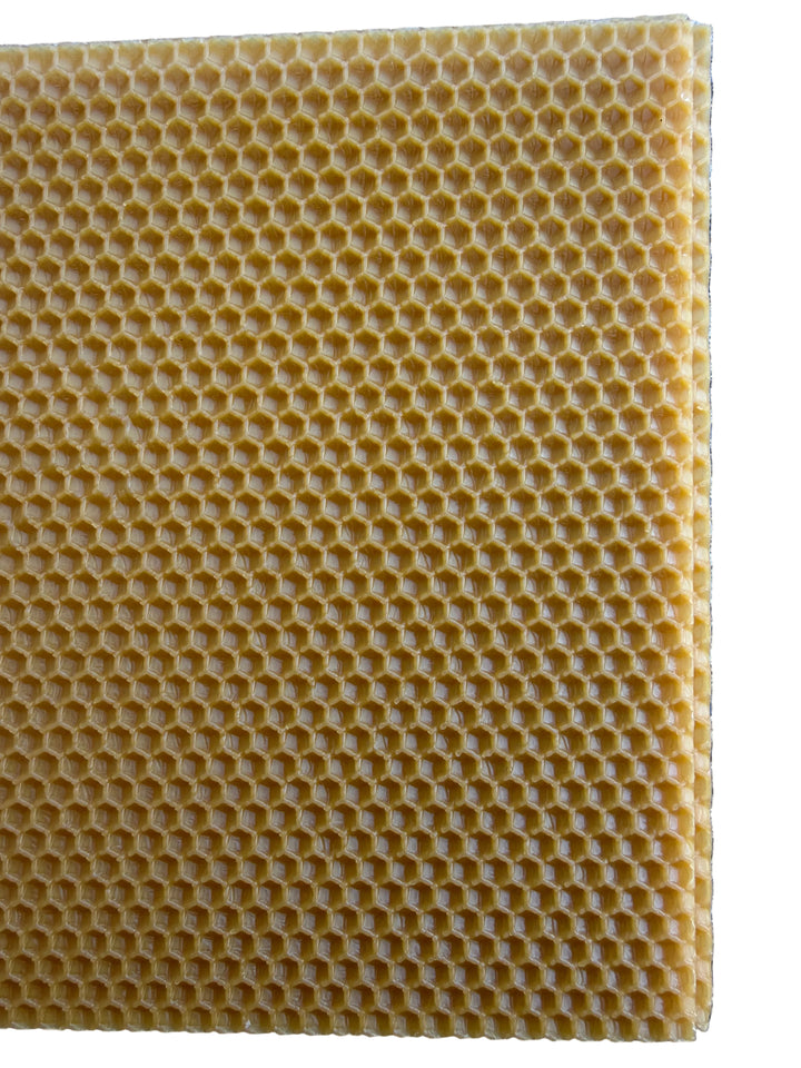 Spanish Beeswax Foundation Sheets 1kg - National Brood (For Pre-Wired Frames)
