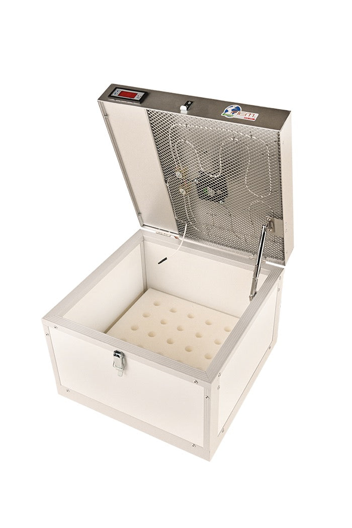 FIEM Queen Cell Transport Box — 12V Portable Incubator for Moving Queen Cells Queen Rearing | Made in Italy