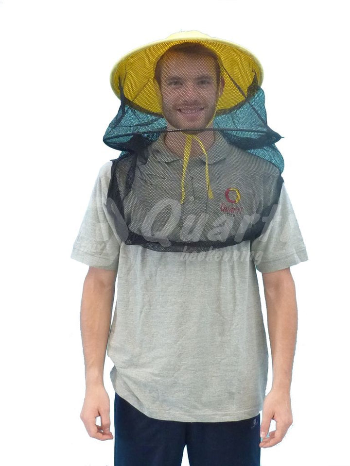 Round Beekeeping Veil Hat – Cotton &amp; Tulle Protective Bee Veil (Made in Italy)
