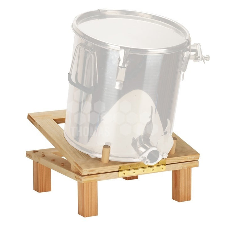 Wooden Tilting Stand For Honey Bucket By Thomas Apiculture