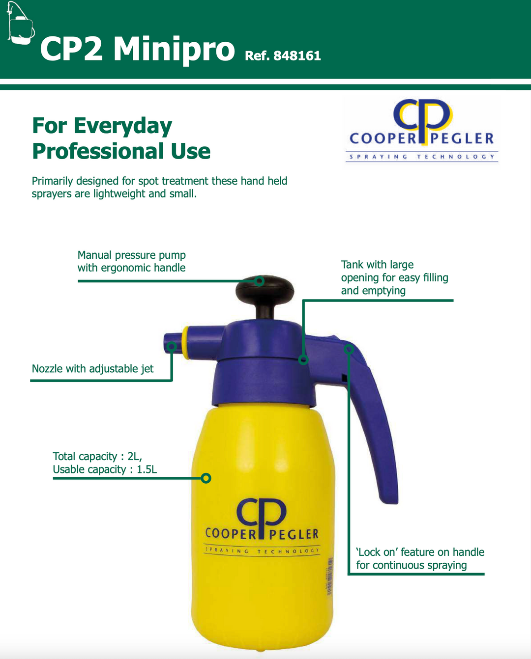 Cooper Pegler CP2 Mini Pro Hand Held Sprayer 1.5 Litre