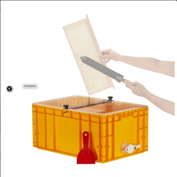 Plastic & Stainless Steel Yellow Uncapping Tray With Frame Stand with Honey Tap