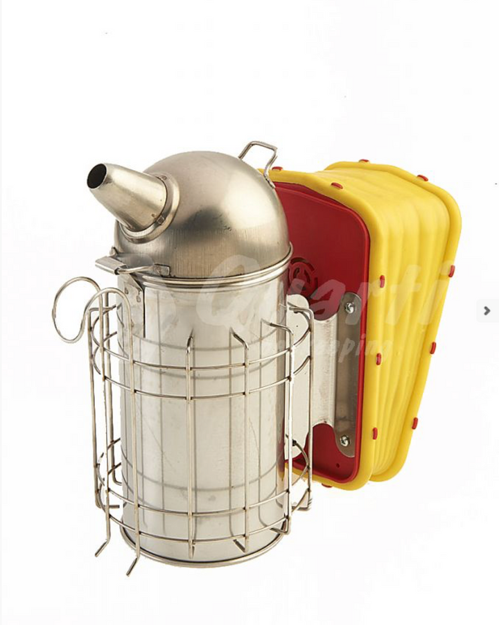 Stainless Steel Beekeeping Smoker – Ø 10 cm with Protective Shield