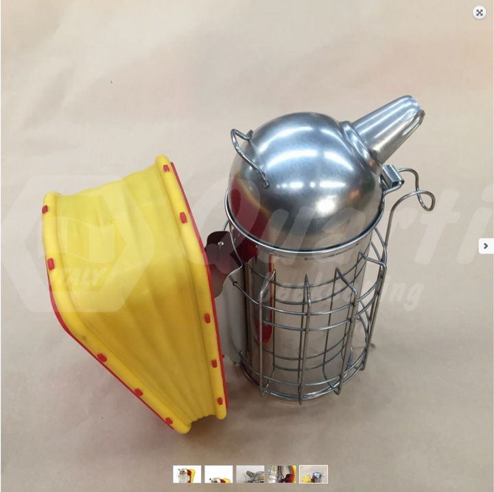 Stainless Steel Beekeeping Smoker – Ø 10 cm with Protective Shield