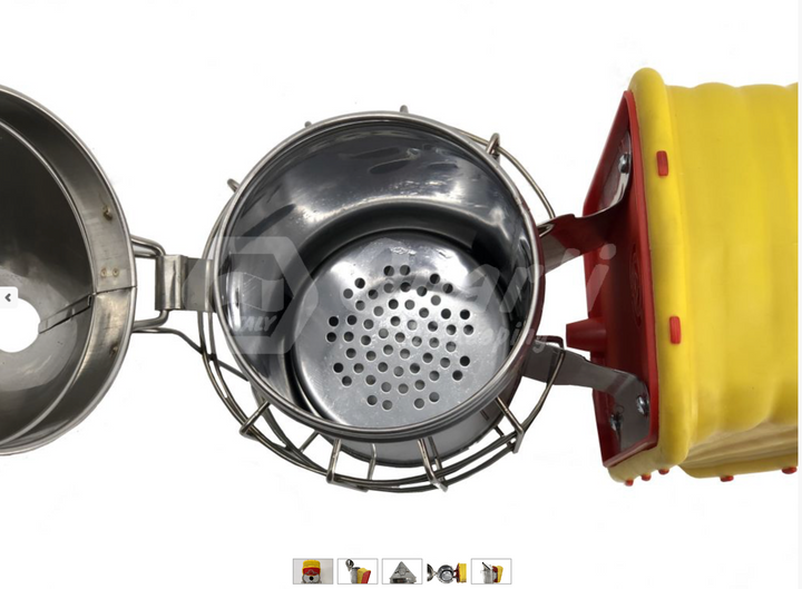 Stainless Steel Beekeeping Smoker – High 18 cm Spout, Ø 10 cm