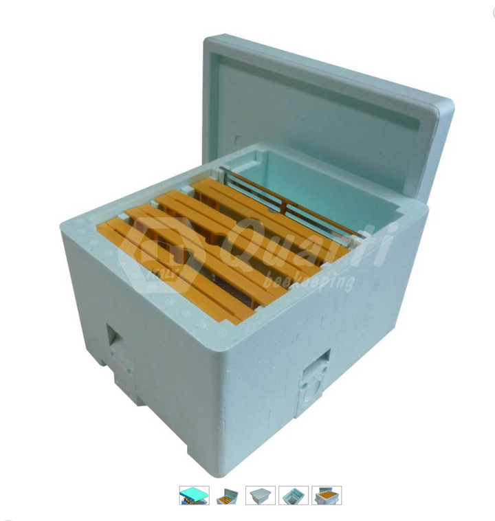 Quarti Queen Rearing Mini Mating Nuc – Polystyrene Hive (4 Frames Included)