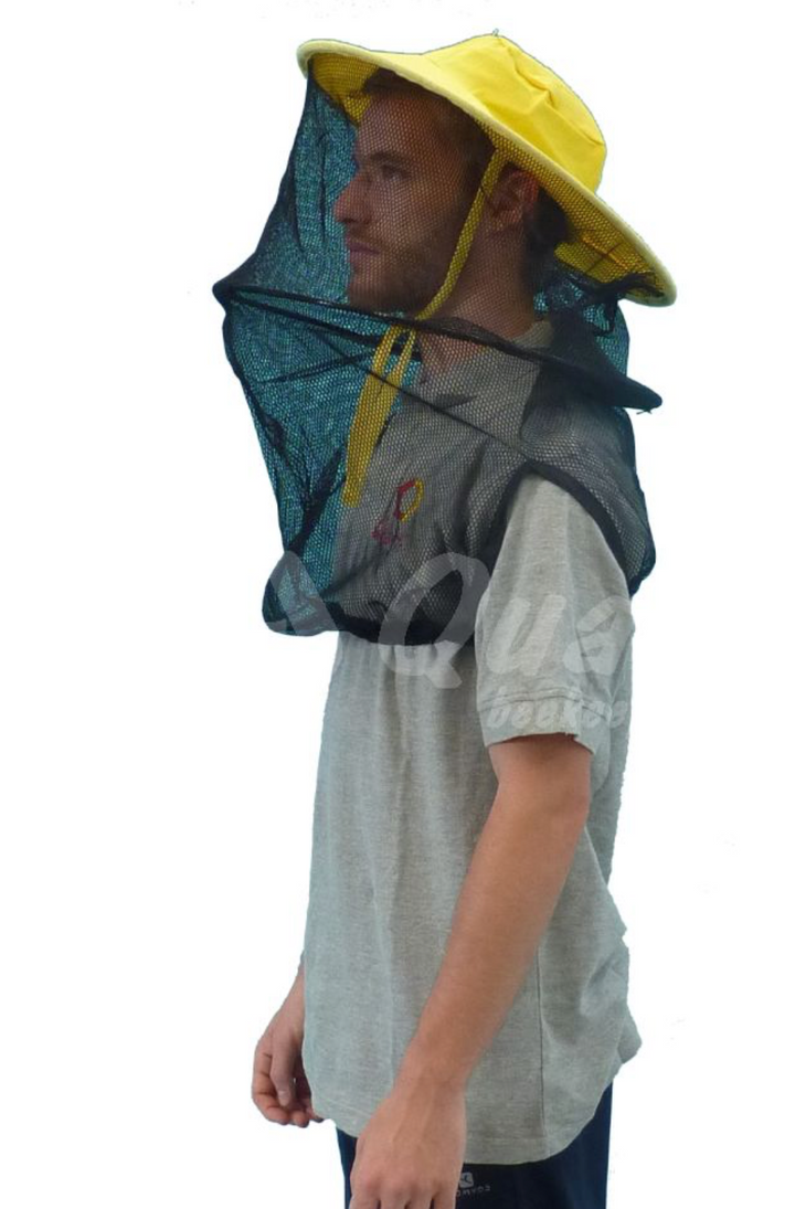 Round Beekeeping Veil Hat – Cotton &amp; Tulle Protective Bee Veil (Made in Italy)