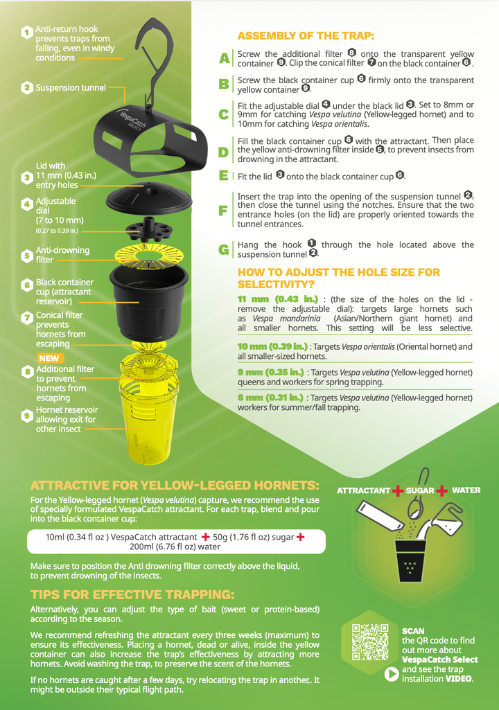 VespaCatch Select Asian Hornet Trap Vespa Catch (Adjustable &amp; Selective) | Trap Only or With Lures