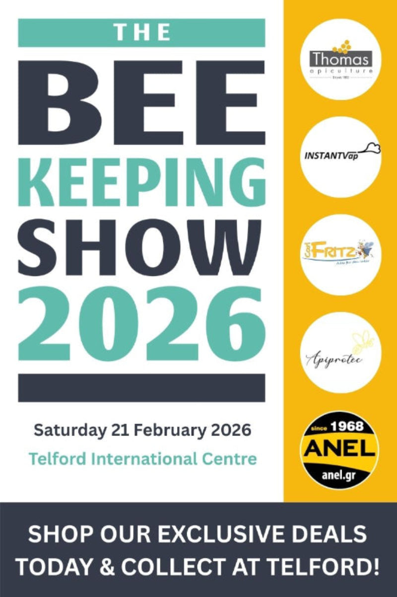 Advertisement for the Beekeeping Show in Telford, including the brands we will be representing