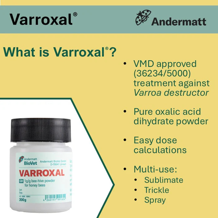Varroxal Oxalic Acid Dihydrate Powder, Suitable for Vapourising with InstantVap, Trickling & Spraying - Effective Varroa Mite Treatment