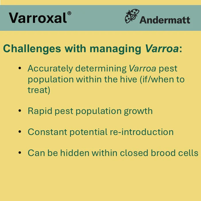 Varroxal Oxalic Acid Dihydrate Powder, Suitable for Vapourising with InstantVap, Trickling & Spraying - Effective Varroa Mite Treatment