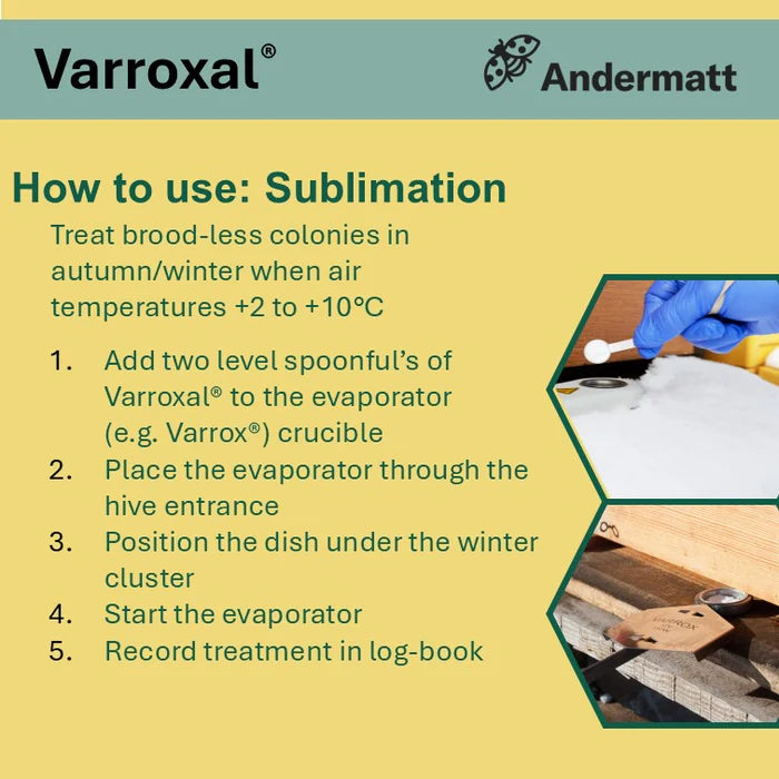 Varroxal Oxalic Acid Dihydrate Powder, Suitable for Vapourising with InstantVap, Trickling & Spraying - Effective Varroa Mite Treatment