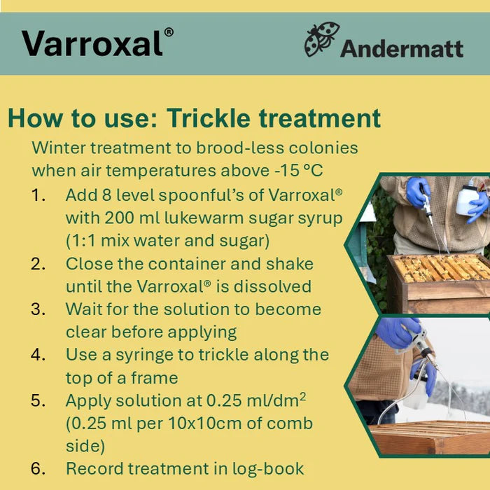 Varroxal Oxalic Acid Dihydrate Powder, Suitable for Vapourising with InstantVap, Trickling & Spraying - Effective Varroa Mite Treatment
