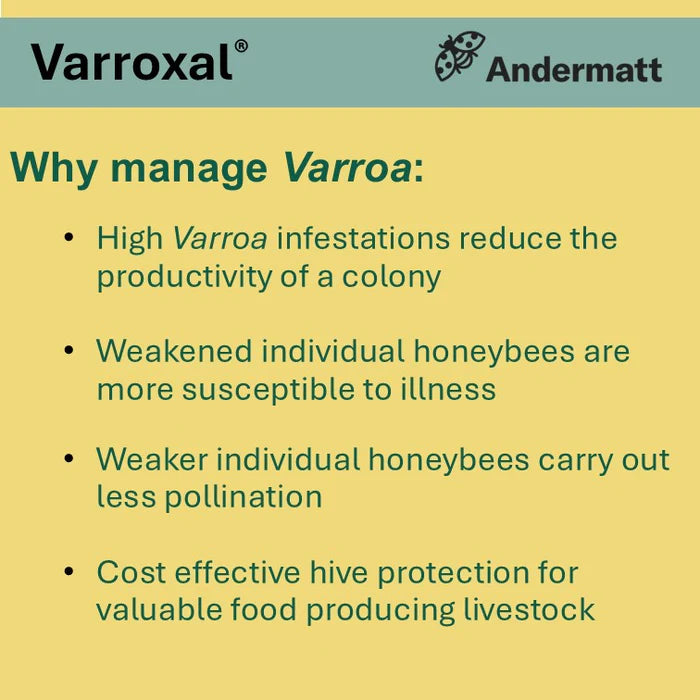 Varroxal Oxalic Acid Dihydrate Powder, Suitable for Vapourising with InstantVap, Trickling & Spraying - Effective Varroa Mite Treatment