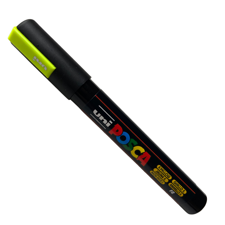 Queen Marking Pen, Uni Posca Fluorescent Yellow