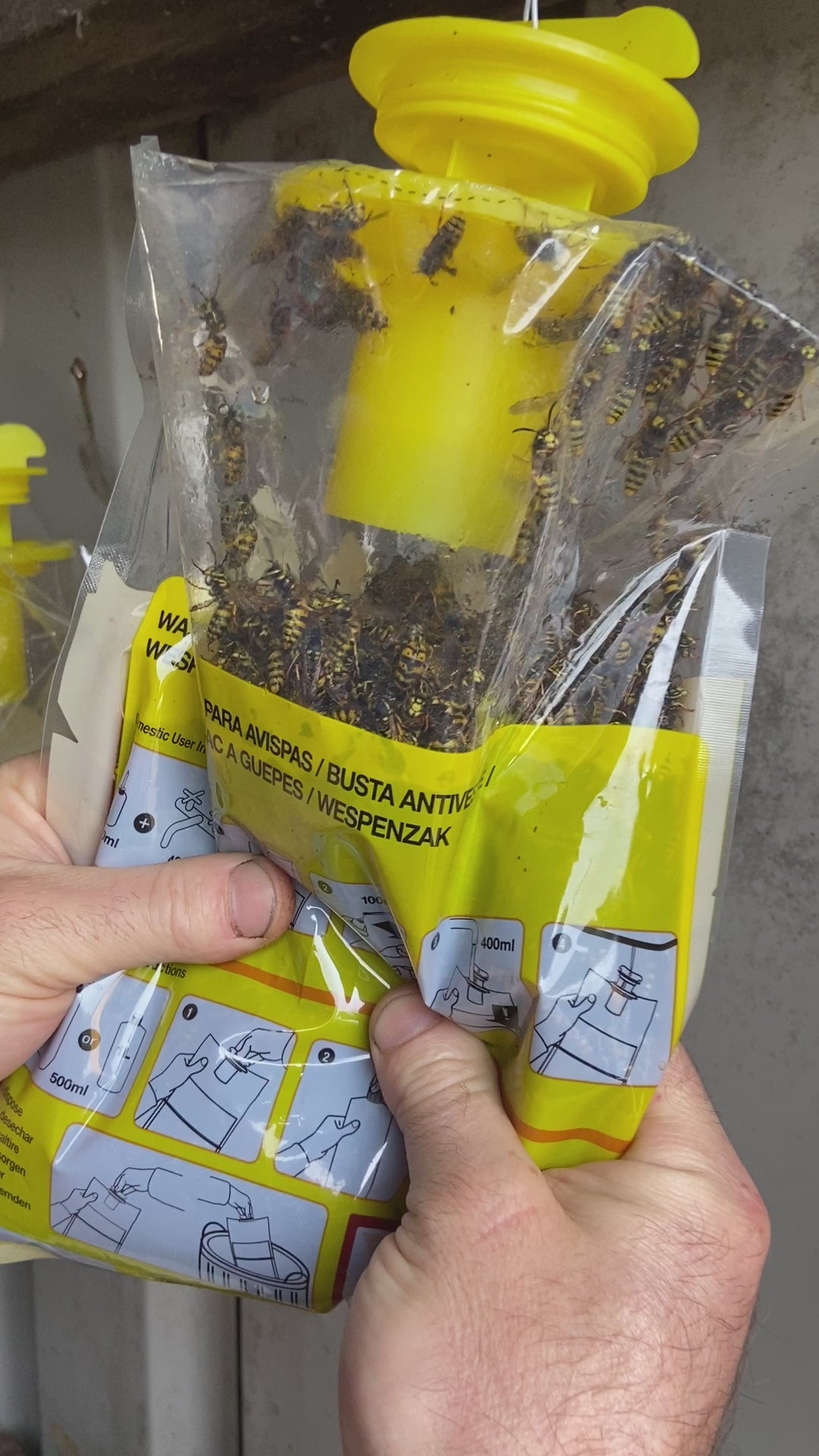 Wasp and Asian Hornet Trap Disposable Bag - Effective Outdoor Trap