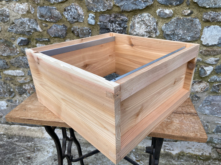 British Cedar National Brood Box Body with Runners - Flat Pack