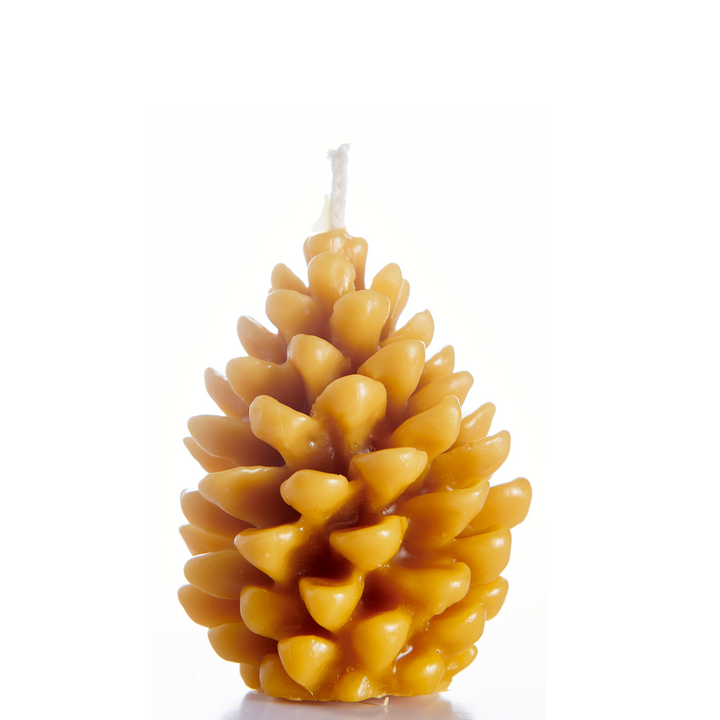 100% Pure Beeswax Pine Cone Candle