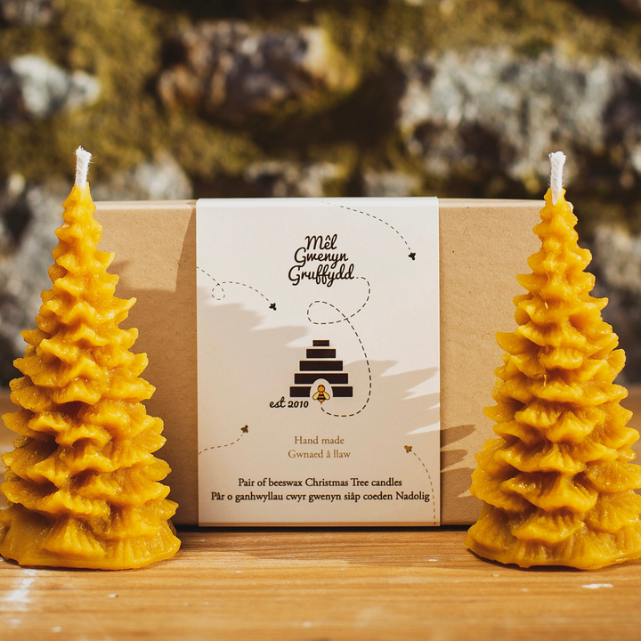 Christmas Tree Beeswax Candle