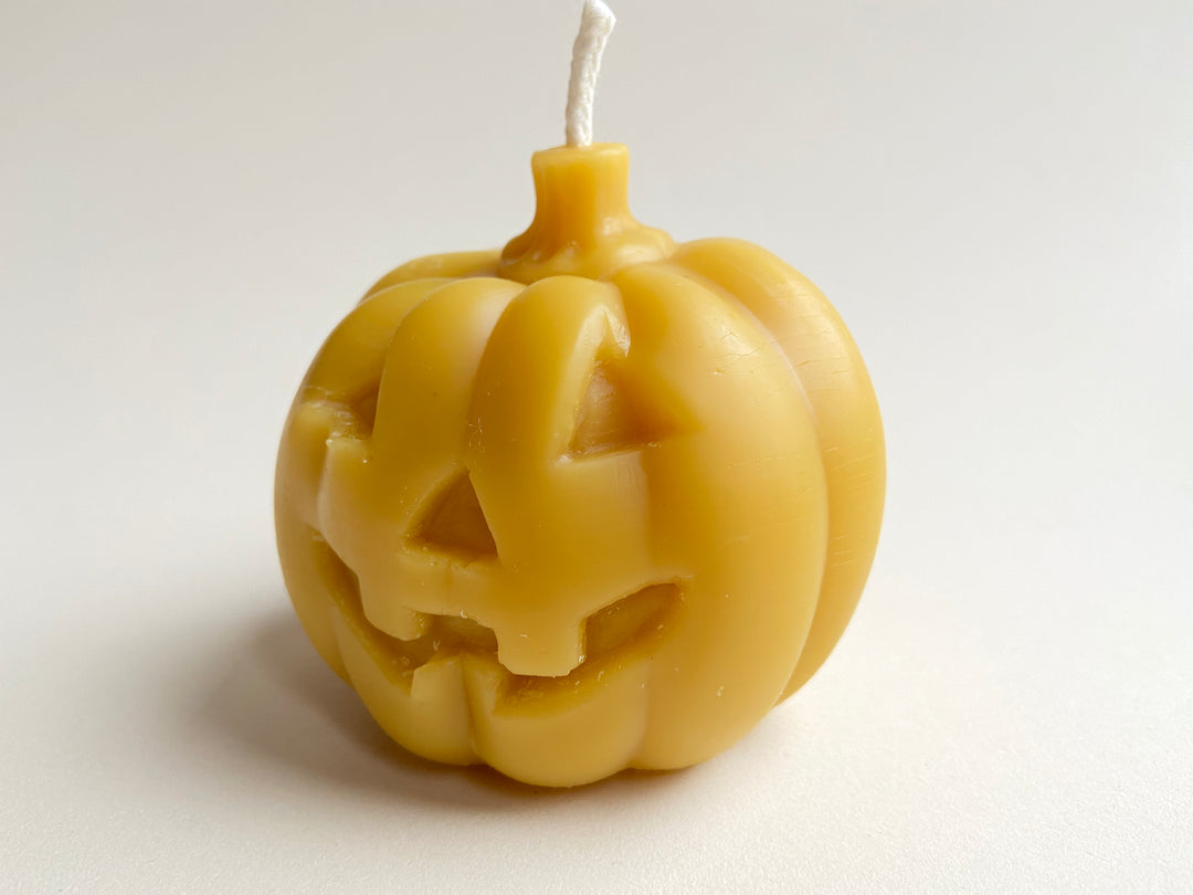 Halloween Jack O’Lantern Beeswax Pumpkin Candle