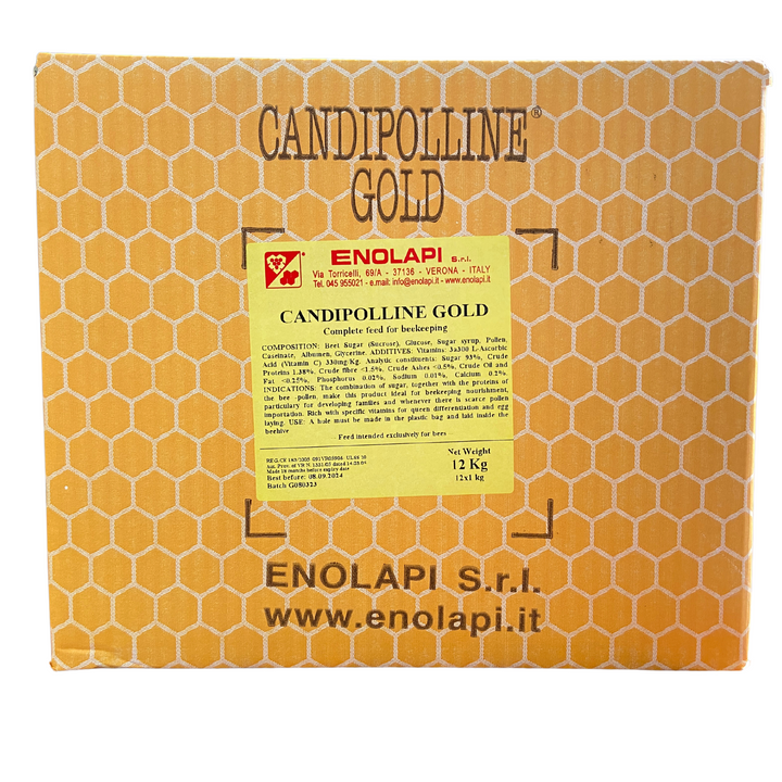 Candipolline Gold 12 x 1kg Box - Sugar and Protein with Sterilised Pollen