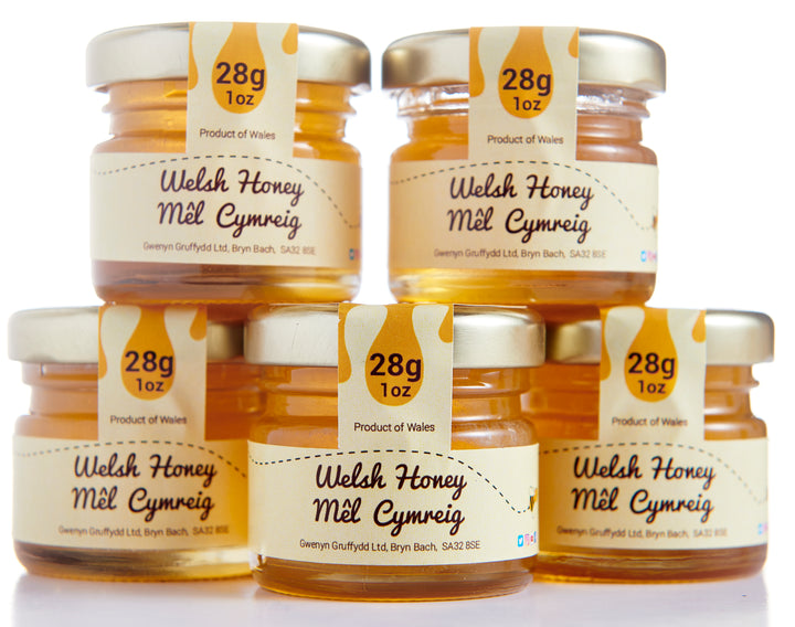 Welsh Wildflower Mini Honey Jars, 5 x 28g