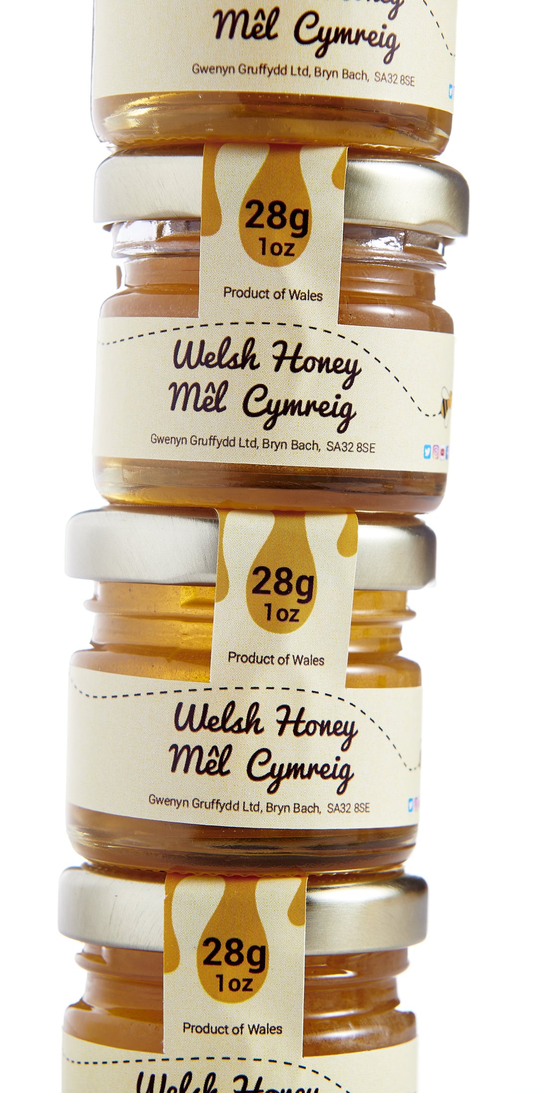 Welsh Wildflower Mini Honey Jar 28g