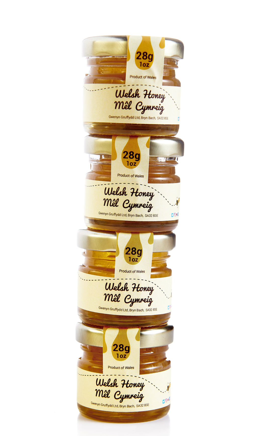 Welsh Wildflower Mini Honey Jar 28g