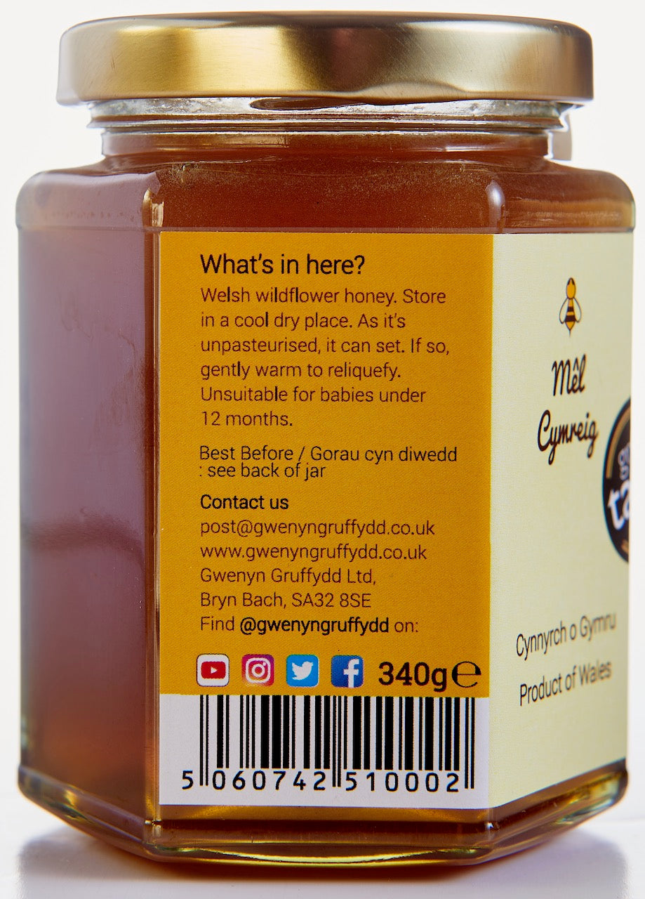 Welsh Wildflower Honey, 340g
