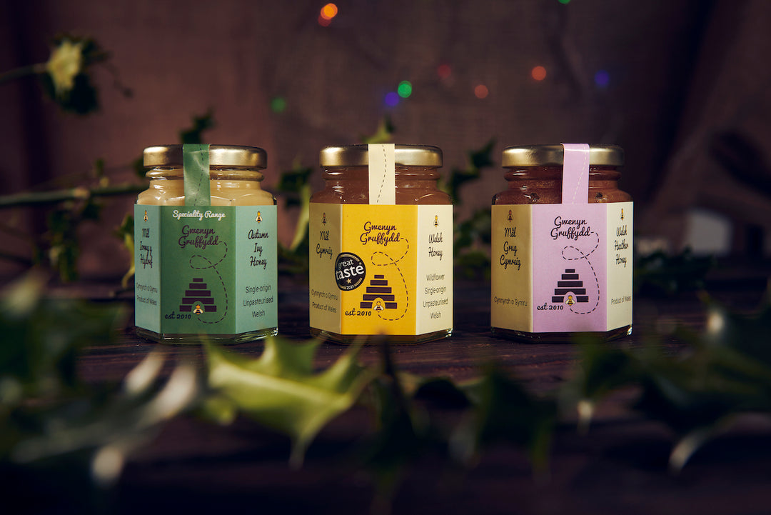 Trio of Award-Winning British Honey Boxed Gift Set, 3 x 142g