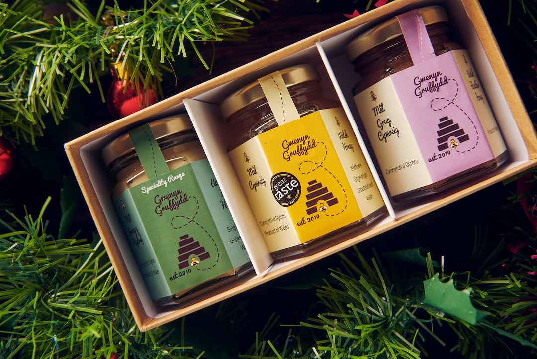 Trio of Award-Winning British Honey Boxed Gift Set, 3 x 142g