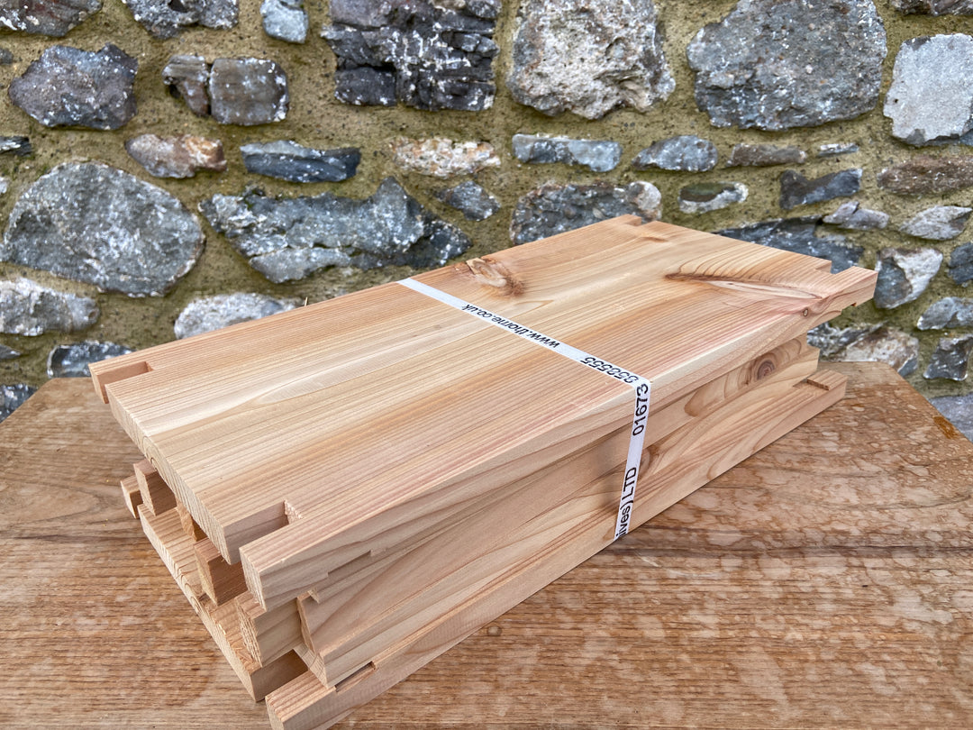 British Cedar National Brood Box Body with Runners - Flat Pack