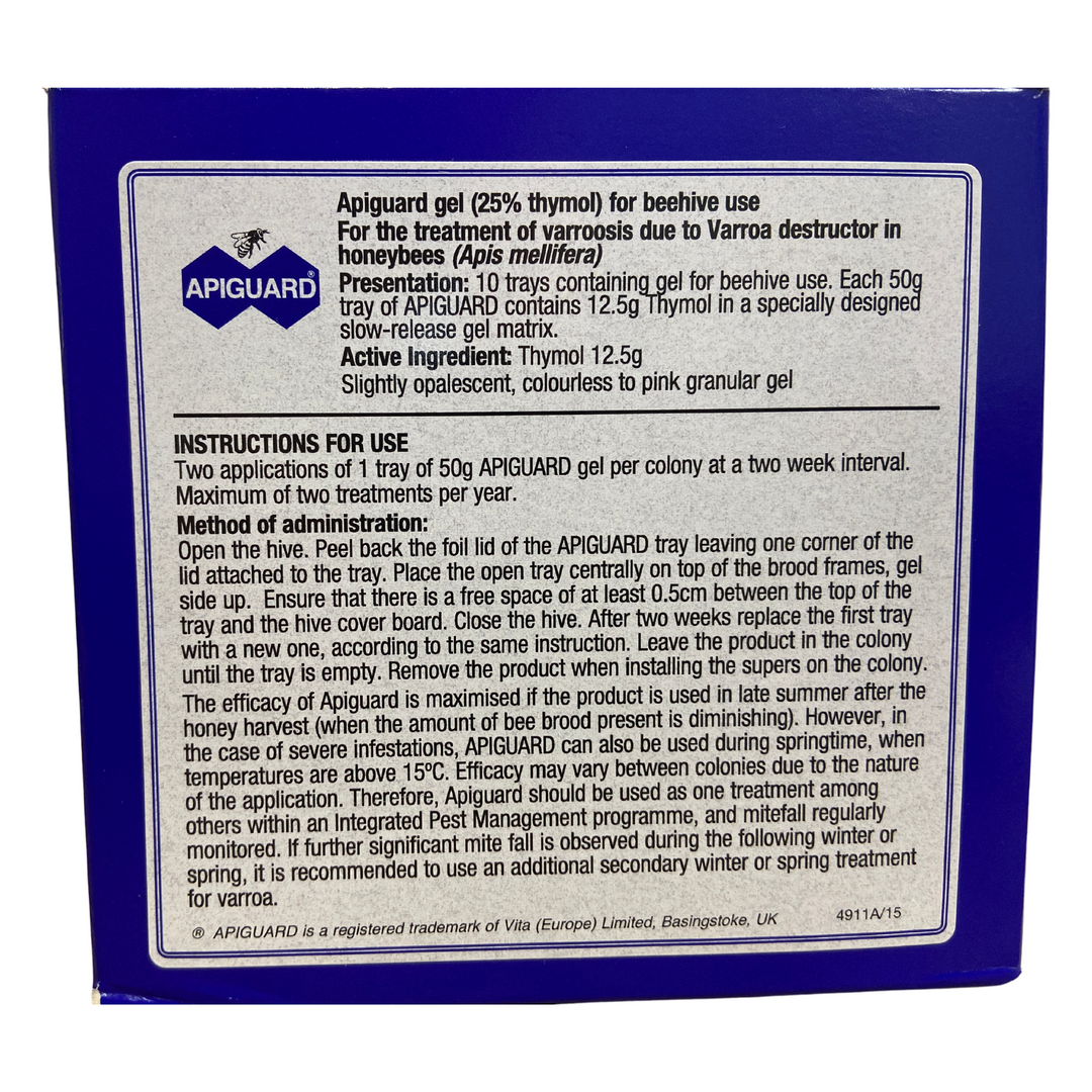 Apiguard Varroa Control Ten Tray Pack - EXP 09/2026