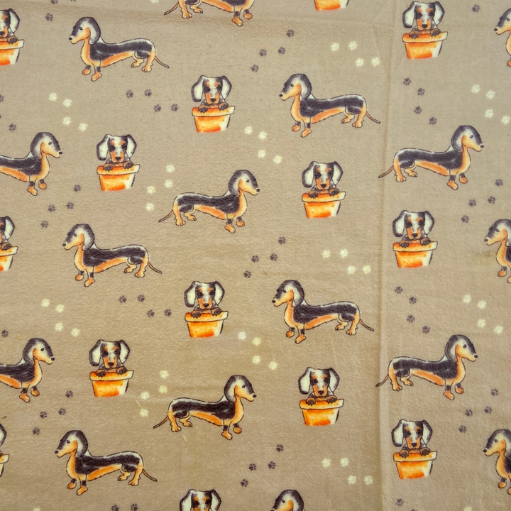 Dachshund Sausage Dog Reusable Cotton Beeswax Food Wrap 30cm x 30cm