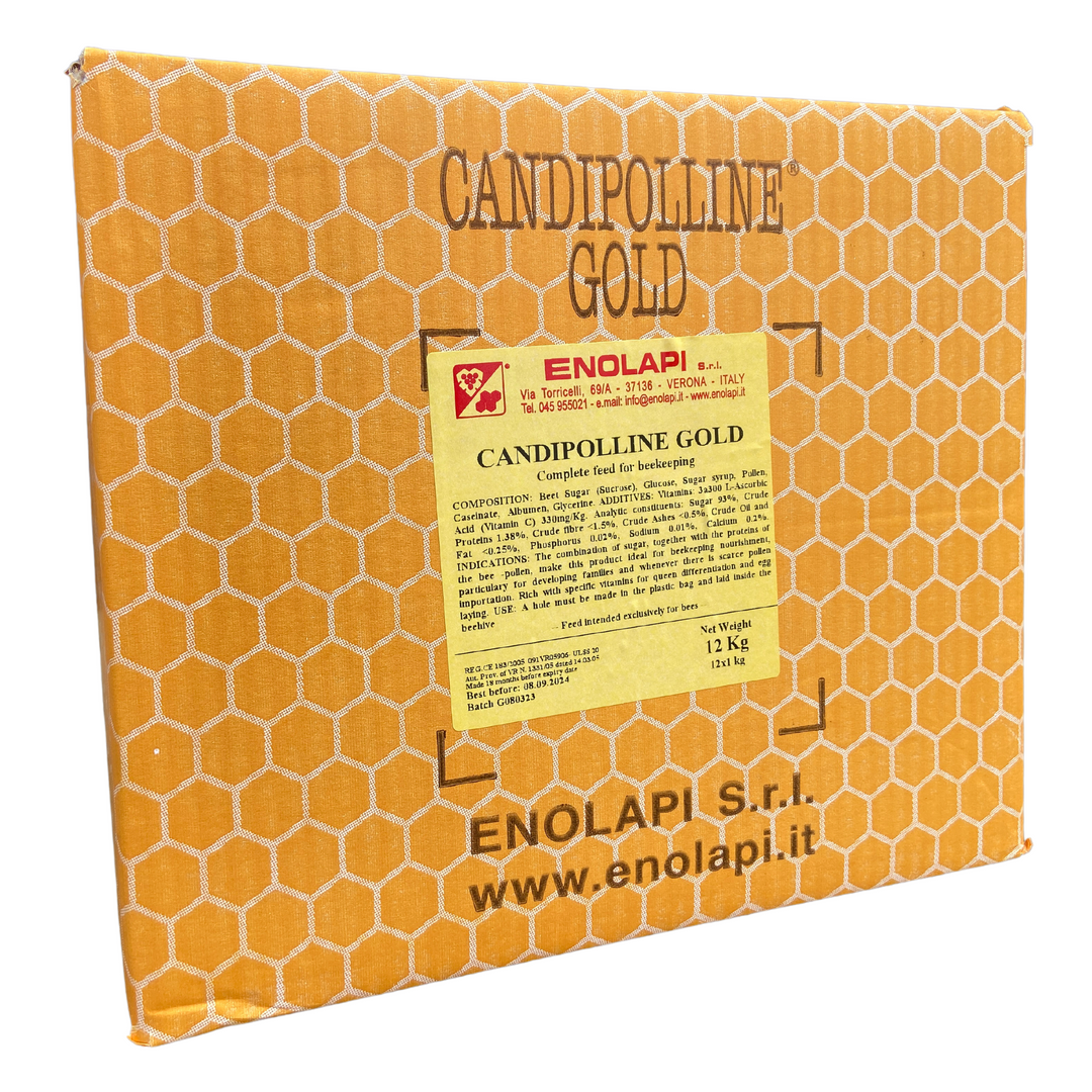 Candipolline Gold 12 x 1kg Box - Sugar and Protein with Sterilised Pollen