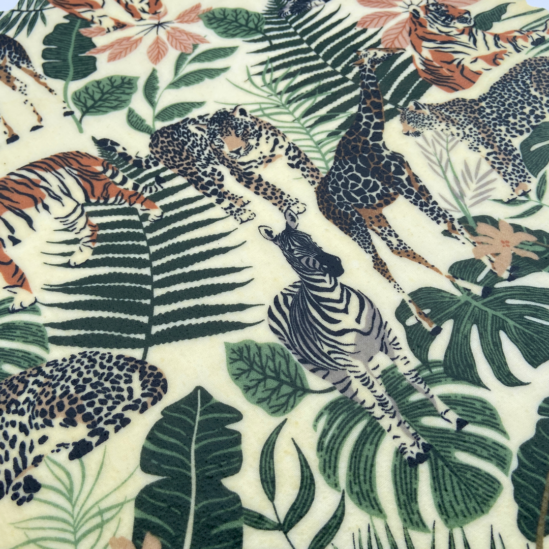Safari Reusable Cotton Beeswax Food Wrap Medium, 30cm x 30cm