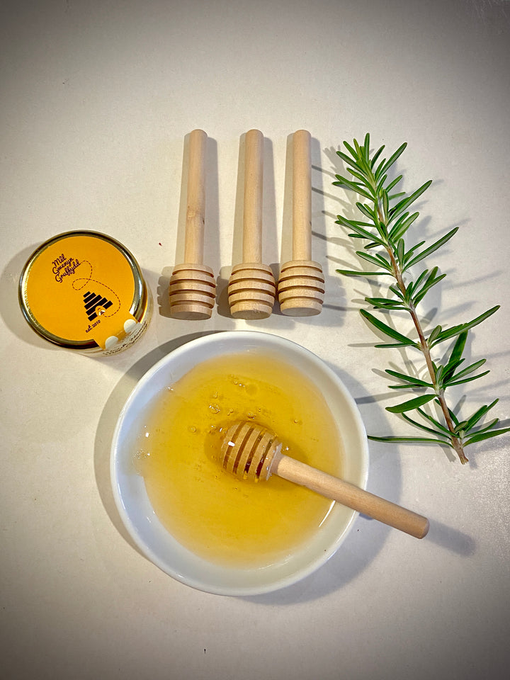 Mini Wooden Honey Dipper Drizzler Spoon 8cm