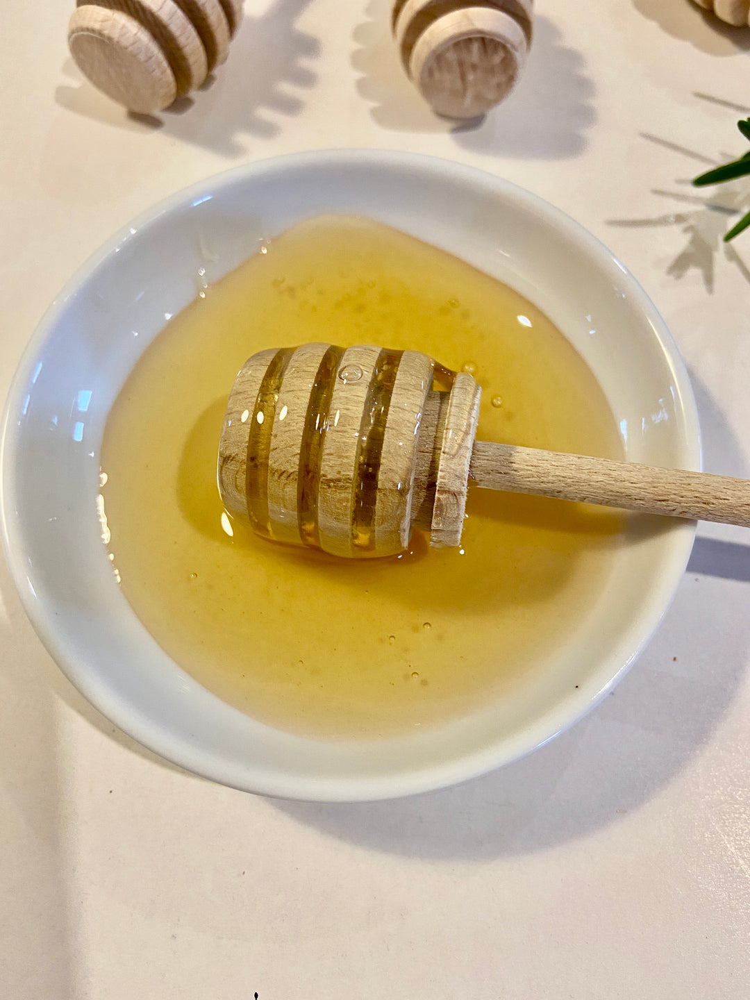 Wooden Honey Dipper Drizzler Spoon 18cm