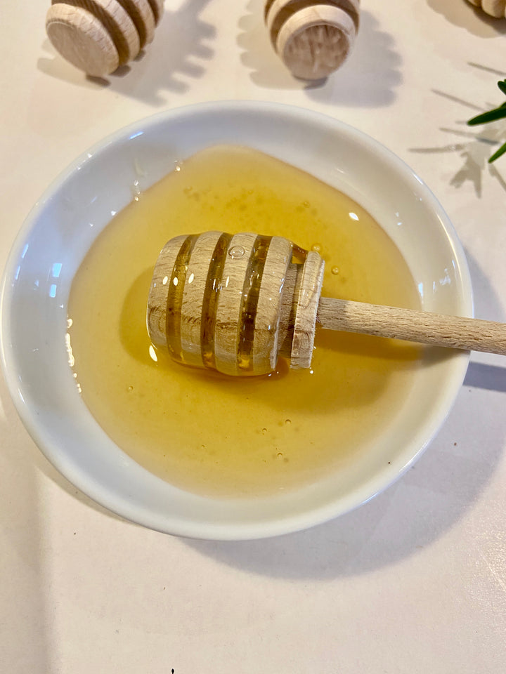 Wooden Honey Dipper Drizzler Spoon 18cm