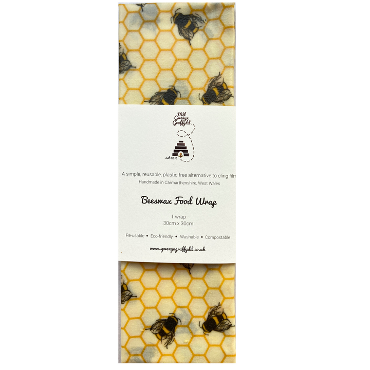 Cream Bees Reusable Cotton Beeswax Food Wrap 30cm x 30cm