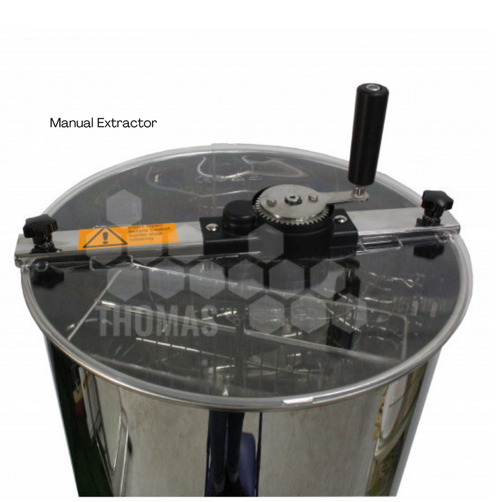 4 Frame Manual Extractor with Filter and 50kg Settling Tank Bundle by Thomas Apiculture