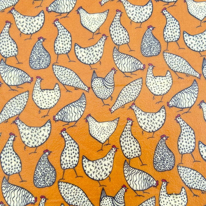 Chickens Hens Reusable Cotton Beeswax Food Wrap Medium, 30cm x 30cm